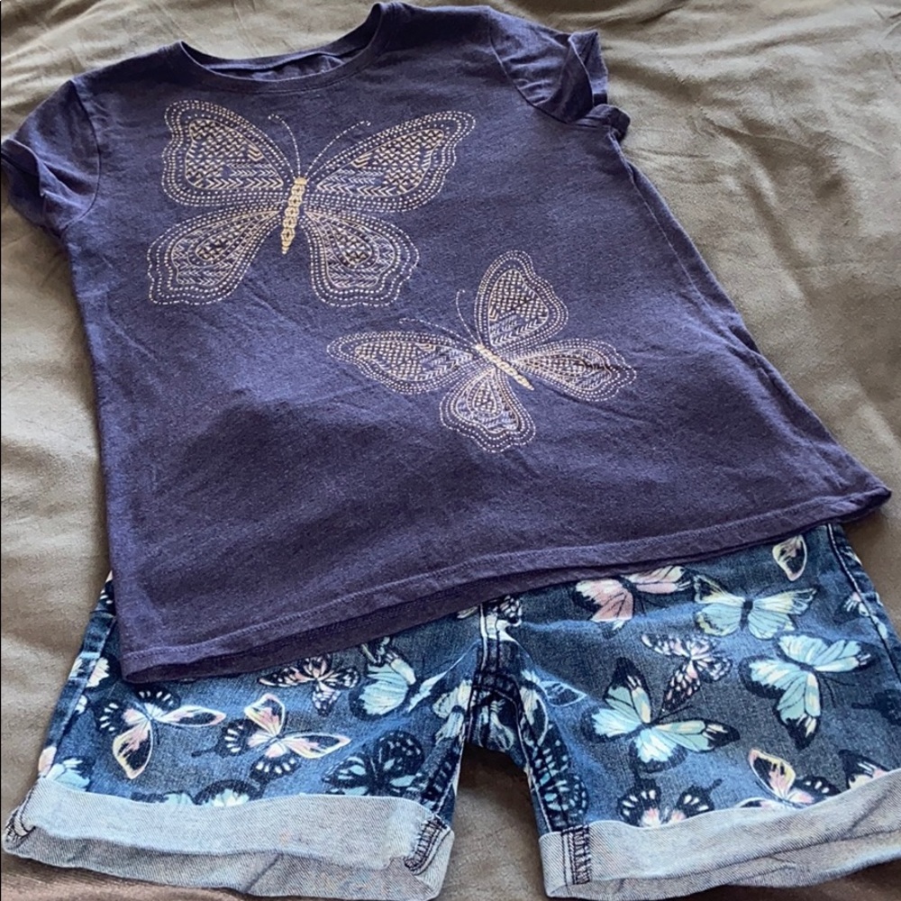 Girls Children’s place shirt/SoHo Midi shorts